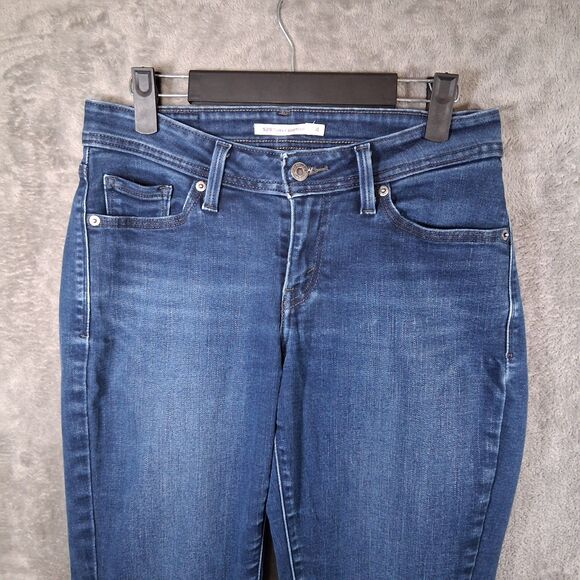 Levis 529 Curvy Bootcut Jeans Mid Rise Dark Blue Wash Womens Size 4 Stretchable - Picture 3 of 7